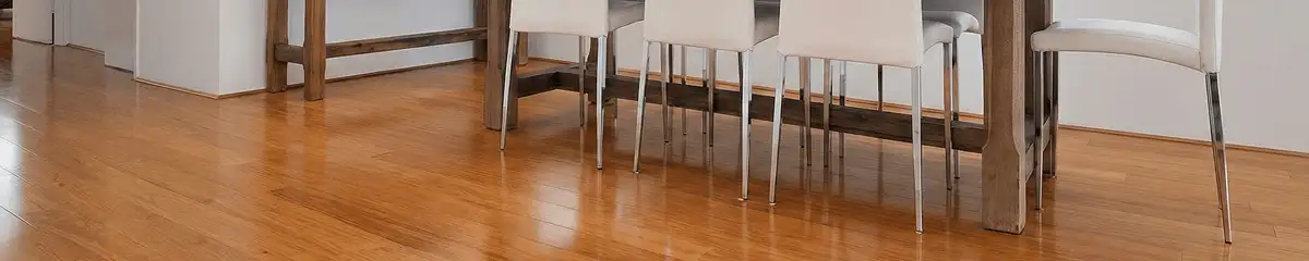 Professionally installed and refinished bamboo flooring in a residential home, showcasing smooth finish and natural wood tones in Green Bay, WI