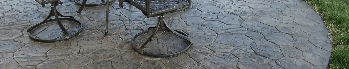 Garden relaxation area with professionally installed stone flooring in Green Bay WI